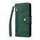 Case cover For Samsung Galaxy A10s Rivet Buckle 9 Cards Three Fold Leather Phone Case(Green)