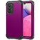Case cover For Samsung Galaxy A33 5G PC + Silicone Phone Case(Dark Purple+Black)