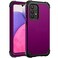 Case cover For Samsung Galaxy A33 5G PC + Silicone Phone Case(Dark Purple+Black)