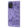Case cover For Samsung Galaxy A33 5G Cartoon Sakura Cat Embossed Leather Phone Case(Purple)