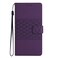 Case cover For Samsung Galaxy Note 8 Diamond Embossed Skin Feel Leather Phone Case with Lanyard(Purple)