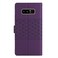 Case cover For Samsung Galaxy Note 8 Diamond Embossed Skin Feel Leather Phone Case with Lanyard(Purple)