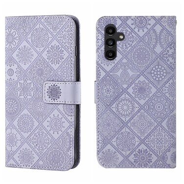 Case cove For Samsung Galaxy A24 4G Ethnic Style Embossed Pattern Leather Phone Case(Purple)