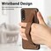 Case cove For Samsung Galaxy A50s Retro Wristband Holder Leather Back Phone Case(Brown)
