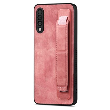 Case cove For Samsung Galaxy A50s Retro Wristband Holder Leather Back Phone Case(Pink)
