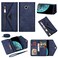 Case cove For Samsung Galaxy S7 edge Skin Feel Zipper Horizontal Flip Leather Case with Holder &amp; Card Slots &amp; Photo Frame &amp; Lanyard &amp; Long Rope(Blue)