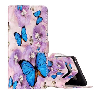 Case cove For Galaxy Note 8 Embossed Purple Butterfly Pattern Horizontal Flip Leather Case with Holder &amp; Card Slots &amp; Wallet &amp; Photo Frame
