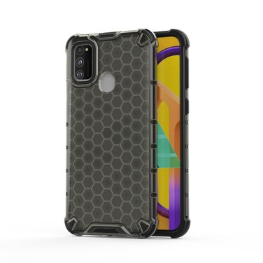 Case cove For Galaxy M30s Shockproof Honeycomb PC + TPU Case(Grey)