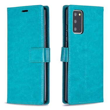 Case cove For Samsung Galaxy A02s EU Version Crazy Horse Texture Horizontal Flip Leather Case with Holder &amp; Card Slots &amp; Wallet &amp; Photo Frame(Blue)