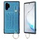 Case cove For Samsung Galaxy Note 10 Pro Glitter Powder PU+TPU Shockproof Protective Case with Holder &amp; Card Slots &amp; Wrist Strap(Blue)