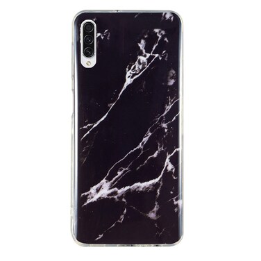 Case cover For Samsung Galaxy A70 IMD Marble Pattern TPU Phone Case(Black)