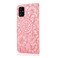 Case cover For Samsung Galaxy A51 Skin Feel Embossed Sunflower Horizontal Flip Leather Case with Holder &amp; Card Slots &amp; Wallet &amp; Lanyard(Rose Gold)