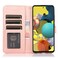 Case cover For Samsung Galaxy A51 Skin Feel Embossed Sunflower Horizontal Flip Leather Case with Holder &amp; Card Slots &amp; Wallet &amp; Lanyard(Rose Gold)