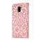 Case cover For Samsung Galaxy J6 Skin Feel Embossed Sunflower Horizontal Flip Leather Case with Holder &amp; Card Slots &amp; Wallet &amp; Lanyard(Rose Gold)
