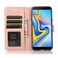 Case cover For Samsung Galaxy J6 Skin Feel Embossed Sunflower Horizontal Flip Leather Case with Holder &amp; Card Slots &amp; Wallet &amp; Lanyard(Rose Gold)