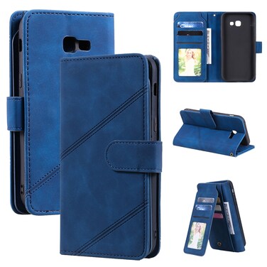 Case cover For Samsung Galaxy A5 2017 Skin Feel Business Horizontal Flip PU Leather Case with Holder &amp; Multi-Card Slots &amp; Wallet &amp; Lanyard &amp; Photo Frame(Blue)
