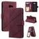 Case cover For Samsung Galaxy A5 2017 Skin Feel Business Horizontal Flip PU Leather Case with Holder &amp; Multi-Card Slots &amp; Wallet &amp; Lanyard &amp; Photo Frame(Wine Red)