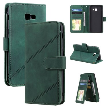 Case cover For Samsung Galaxy A5 2017 Skin Feel Business Horizontal Flip PU Leather Case with Holder &amp; Multi-Card Slots &amp; Wallet &amp; Lanyard &amp; Photo Frame(Green)