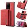 Case cover For Samsung Galaxy S20 Ultra DG.MING M1 Series 3-Fold Multi Card Wallet  Back Cover Shockproof Case with Holder Function(Red)