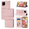 Case cover For Samsung Galaxy A12 5G Embossed Striped Magnetic Buckle PU + TPU Horizontal Flip Leather Case with Holder &amp; Card Slot &amp; Wallet &amp; Photo Frame &amp; Sling(Pink)