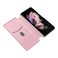 Case cover For Samsung Galaxy Z Fold3 5G Carbon Fiber Texture Horizontal Flip TPU + PC + PU Leather Case with Card Slot(Pink)