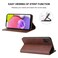 Case cover For Samsung Galaxy A03s 166mm Magnetic Closure Leather Phone Case(Brown)