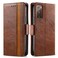 Case cover For Samsung Galaxy S20 FE CaseNeo Splicing Dual Magnetic Buckle Leather Case with Holder &amp; Card Slots &amp; Wallet(Brown)