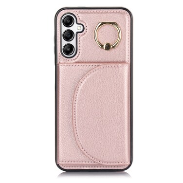 Case Cover For Samsung Galaxy A14 4G / 5G YM007 Ring Holder Card Bag Skin Feel Phone Case(Rose Gold)