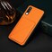 Case Cover For Samsung Galaxy A70 D04 Calf Texture Dual Card Slot Holder Phone Case(Orange)