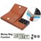 Case Cover For Samsung Galaxy S21 Ultra 5G RFID Anti-theft Card Ring Holder Phone Case(Brown)
