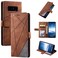 Case Cover For Samsung Galaxy Note 8 Skin Feel Splicing Horizontal Flip Leather Case with Holder &amp; Card Slots &amp; Wallet &amp; Photo Frame(Brown)