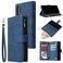 Case Cover For Galaxy Note 10+ Multifunctional Retro Frosted Horizontal Flip Leather Case with Card Slot &amp; Holder &amp; Zipper Wallet &amp; Photo Frame &amp; Lanyard(Blue)