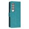 Case Cover For Samsung Galaxy Z Fold4 Stitching Calf Texture Buckle Folding Leather Phone Case(Green)