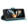 Case Cover For Samsung Galaxy Z Fold4 Stitching Calf Texture Buckle Folding Leather Phone Case(Green)