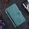 Case Cover For Samsung Galaxy A51 4G Floral Embossed Pattern Leather Phone Case(Dark Green)