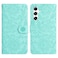 Case Cover For Samsung Galaxy A05s Floral Embossed Pattern Leather Phone Case(Light Green)