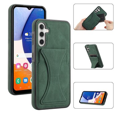 Case Cover For Samsung Galaxy A15 Ultra-thin Shockproof Phone Protective Case with Holder(Green)