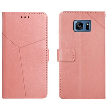 Case Cover For Samsung Galaxy S7 Edge Y Stitching Horizontal Flip Leather Phone Case(Rose Gold)