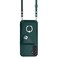 Case Cover For Samsung Galaxy M55 / C55 5G Organ Card Bag Ring Holder Phone Case with Long Lanyard(Green)