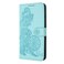 Case Cover For Samsung Galaxy A50 Datura Flower Embossed Flip Leather Phone Case(Light blue)