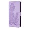 Case Cover For Samsung Galaxy A72 Datura Flower Embossed Flip Leather Phone Case(Purple)