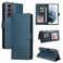 Case Cover For Samsung Galaxy S21 FE 5G GQUTROBE Skin Feel Magnetic Leather Phone Case(Blue)