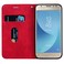 Case Cover For Samsung Galaxy J5 / J530 (EU) Frosted Business Magnetic Horizontal Flip PU Leather Case with Holder &amp; Card Slot &amp; Lanyard(Red)
