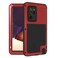 Case Cover For Samsung Galaxy Note 20 Ultra LOVE MEI Metal Shockproof Waterproof Dustproof Protective Case without Glass(Red)