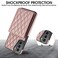 Case Cover For Samsung Galaxy S21+ 5G YM015 Crossbody Rhombic Card Bag RFID Phone Case(Rose Gold)