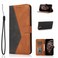 Case Cover For Samsung Galaxy A22 5G Dual-color Stitching Leather Phone Case(Black Brown)