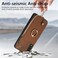 Case Cover For Samsung Galaxy A50 Cross Leather Ring Vertical Zipper Wallet Back Phone Case(Brown)