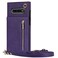 Case Cover For Samsung Galaxy S10 Plus Cross-body Zipper Square TPU+PU Back Cover Case with Holder &amp; Card Slots &amp; Wallet &amp; Strap(Purple)