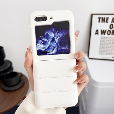 Case Cover For Samsung Galaxy Z Flip5 5G Down Jacket Airbag Shockproof Phone Case(White)