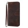 Case Cover For Samsung Galaxy M62 / F62 Elephant Head Embossed Phone Leather Case with Lanyard(Coffee)